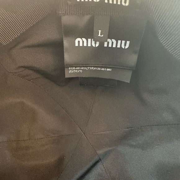 Miu Miu Blue Denim Cap with Brown Logo - Picture 6 of 7